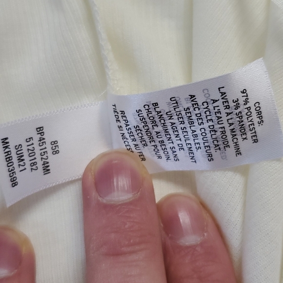 🆕️ 🔥 Free if you take whit a bundel 🔥 New Ribbed Tie Back Crop Tank BP. Ivory - Picture 7 of 7